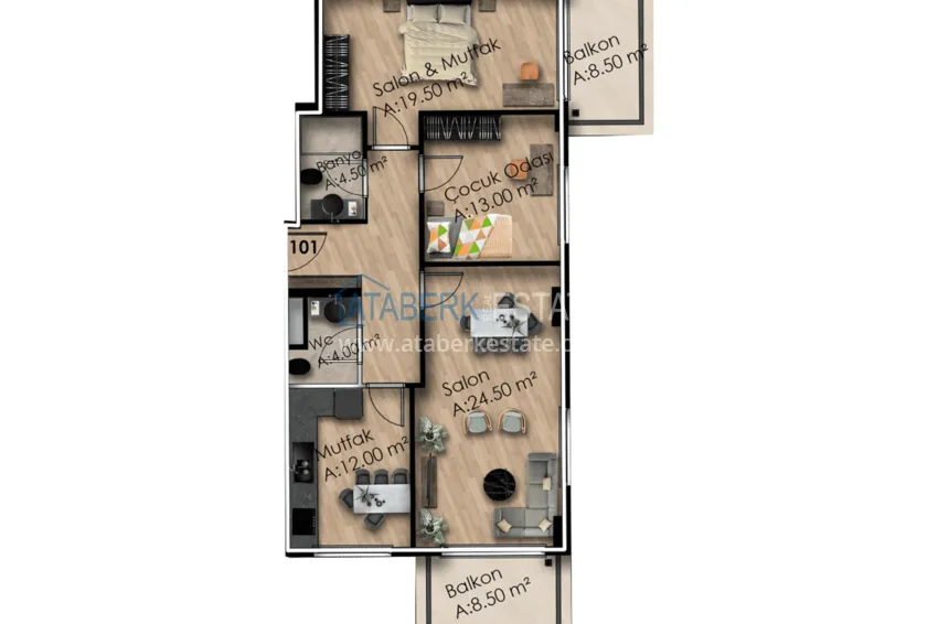 Buy cheap Apartments in Gazipasa at the excavation stage in a residence with hotel infrastructure 7 