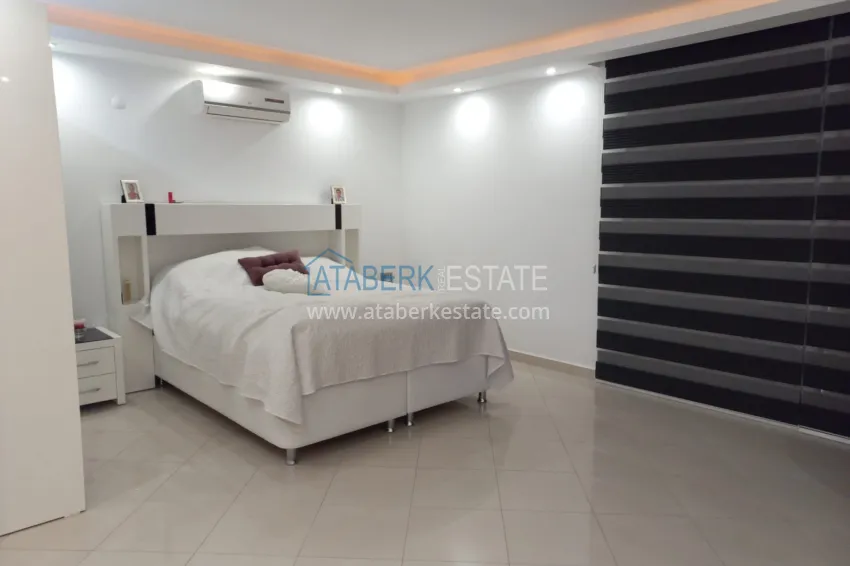 Purchase Compact 3+1 two-story penthouse with furniture in the Oba area. Real estate for a residence permit in Alanya 11 