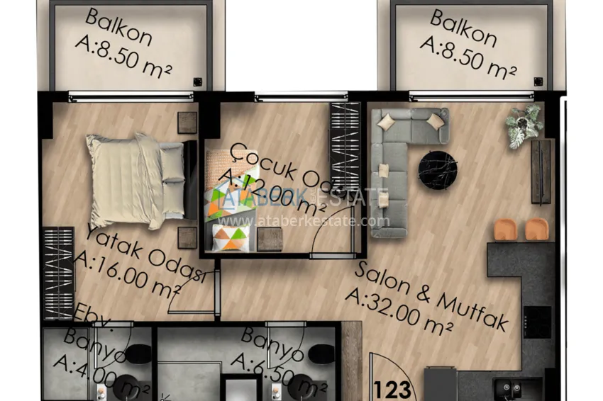 Buy cheap Apartments in Gazipasa at the excavation stage in a residence with hotel infrastructure 8 