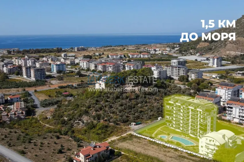 Apartment 2 + 1 with a fine finish in Gazipasa in a residence with infrastructure 13 