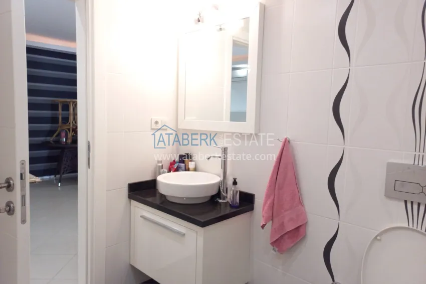 Purchase Compact 3+1 two-story penthouse with furniture in the Oba area. Real estate for a residence permit in Alanya 18 