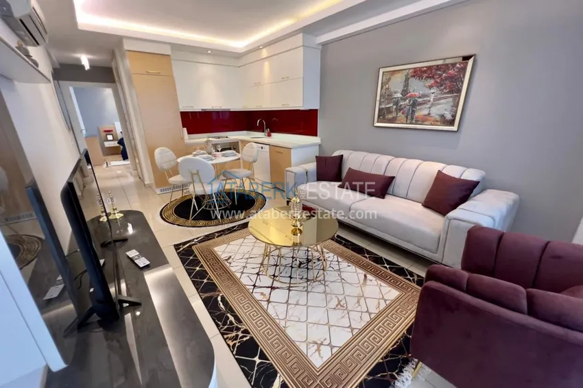 Purchase  1+1 apartment in Kestel on the seafront — with a designer interior and a glazed balcony  1 