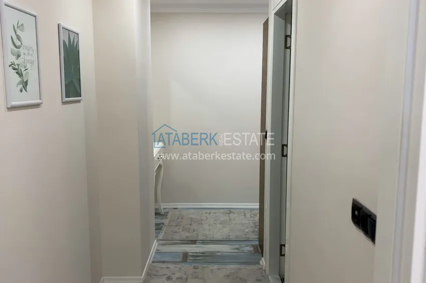 Purchase  Furnished one-bedroom apartment with a glazed balcony and a panoramic open view of the sea and mountains - Gazipasa 2 