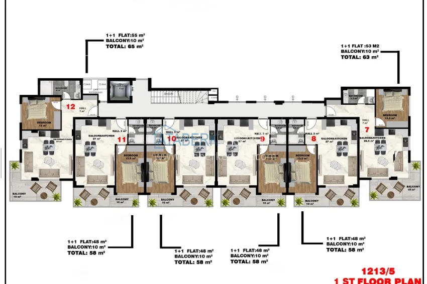 Buy cheap Resort property from a developer in Alanya, Kestel district 1 