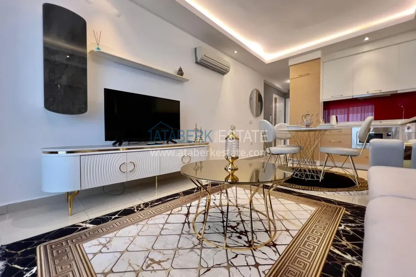 Purchase  1+1 apartment in Kestel on the seafront — with a designer interior and a glazed balcony  2 