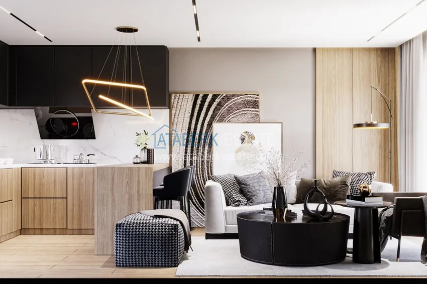 Purchase  Apartments in Gazipasa at the excavation stage in a residence with hotel infrastructure 1 