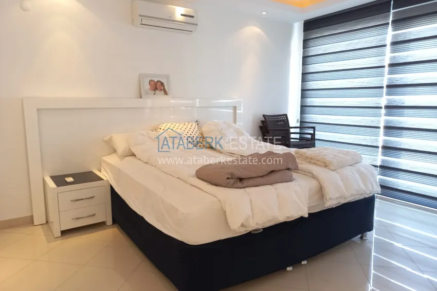 Purchase Compact 3+1 two-story penthouse with furniture in the Oba area. Real estate for a residence permit in Alanya 6 