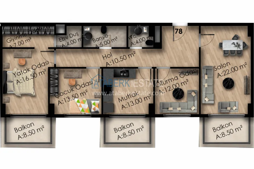 Buy cheap Apartments in Gazipasa at the excavation stage in a residence with hotel infrastructure 6 