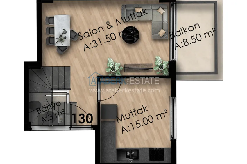 Buy cheap Apartments in Gazipasa at the excavation stage in a residence with hotel infrastructure 14 