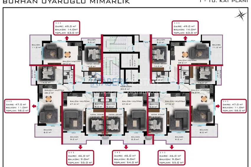 Buy cheap Investment property in Alanya! Sales start! New project in Mahmutlar district 3 
