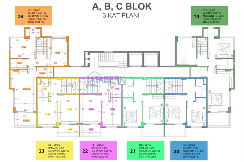 Buy cheap Duplex penthouse from an investor in a residential complex under construction - Kestel area, Alanya 1 