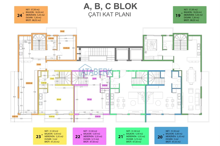 Buy cheap Duplex penthouse from an investor in a residential complex under construction - Kestel area, Alanya 2 