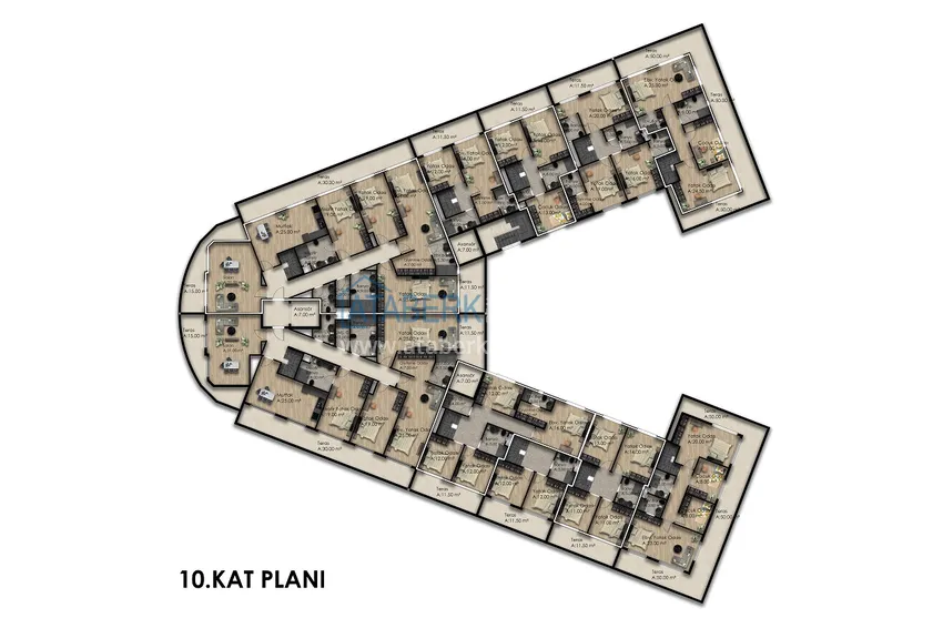 Buy cheap Apartments in Gazipasa at the excavation stage in a residence with hotel infrastructure 5 