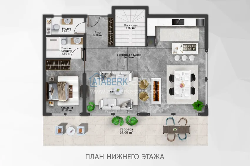 Buy cheap Villas in Alanya, Bektash mountain district - luxury real estate under construction 1 