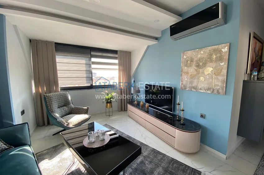 Purchase  Luxurious duplex penthouse in the center of Alanya, Hajet area 6 