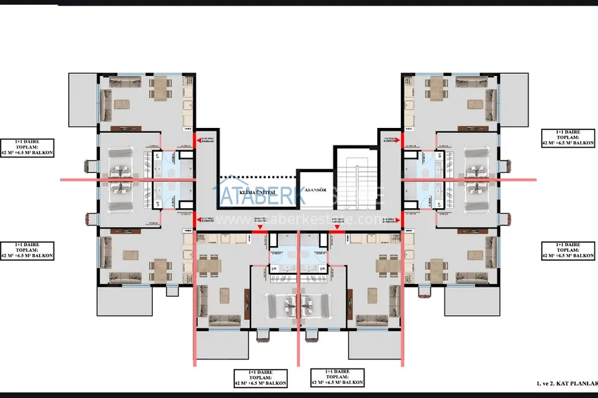 Buy cheap Apartments from the developer in Oba district, Alanya 1