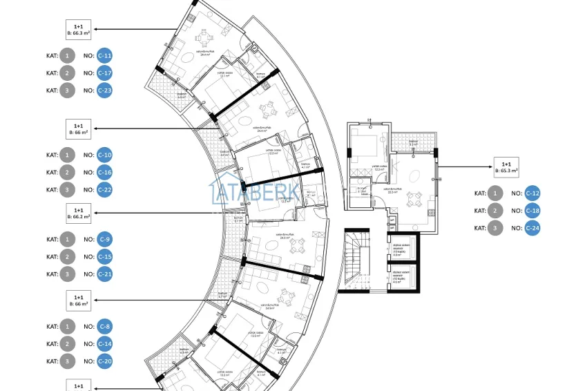 Buy cheap Luxury real estate from a developer in Alanya, Oba district 14