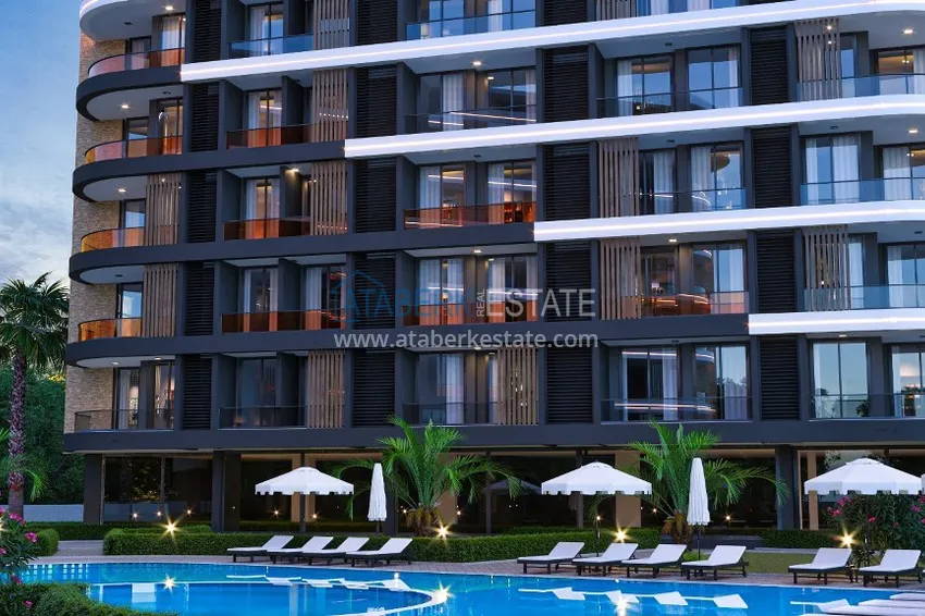 A new stylish investment project at the excavation stage in Oba, Alanya 13 