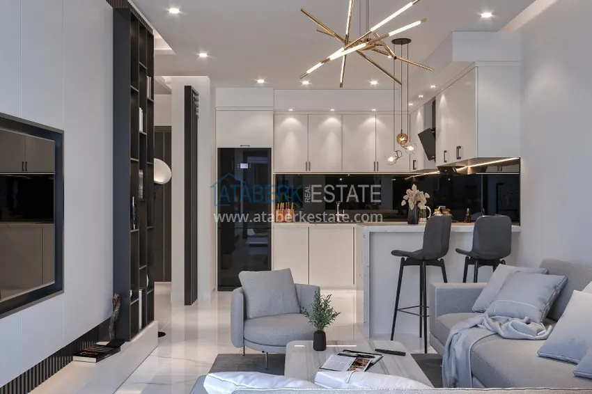 Purchase  A new stylish investment project at the excavation stage in Oba, Alanya 1 