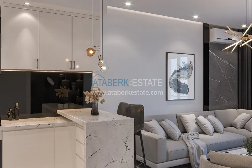 Purchase  A new stylish investment project at the excavation stage in Oba, Alanya 2 