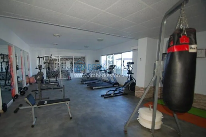 Apartment with furniture, private sauna and sea view in a townhouse – Alanya, Avsallar 24 