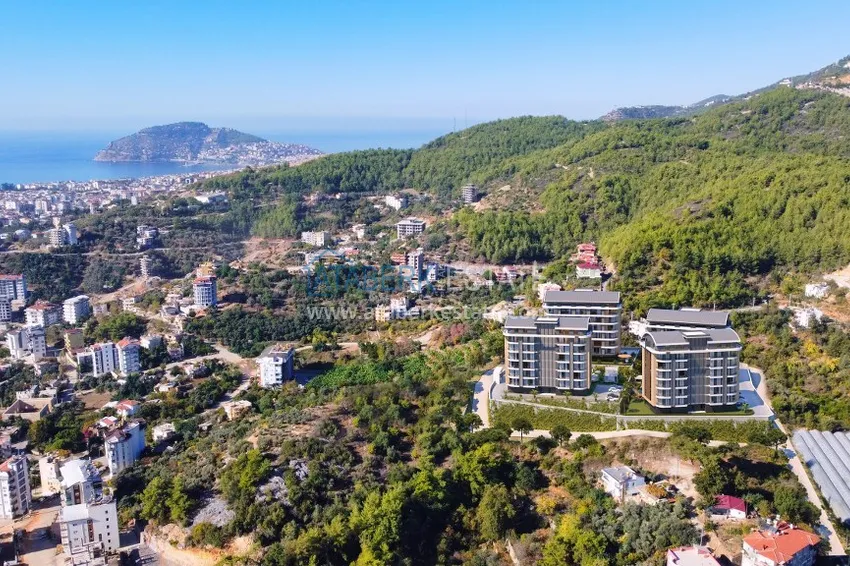 A new stylish investment project at the excavation stage in Oba, Alanya 2 