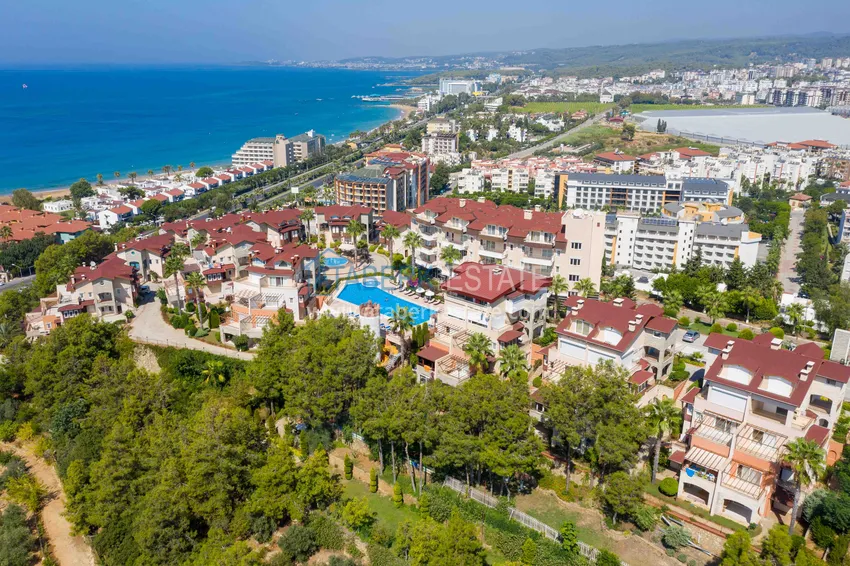 Apartment with furniture, private sauna and sea view in a townhouse – Alanya, Avsallar 3 