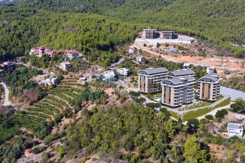 A new stylish investment project at the excavation stage in Oba, Alanya 3 