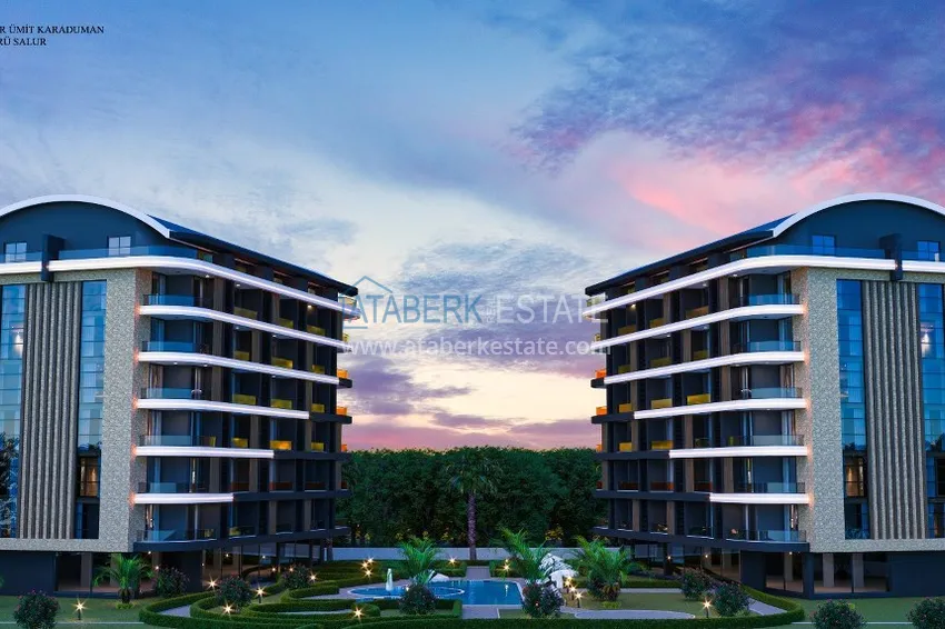 A new stylish investment project at the excavation stage in Oba, Alanya 4 