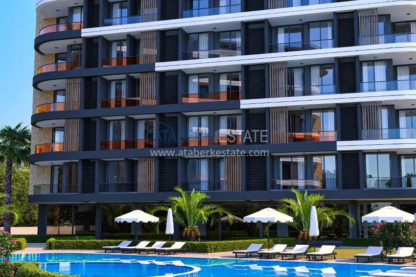 A new stylish investment project at the excavation stage in Oba, Alanya 8 