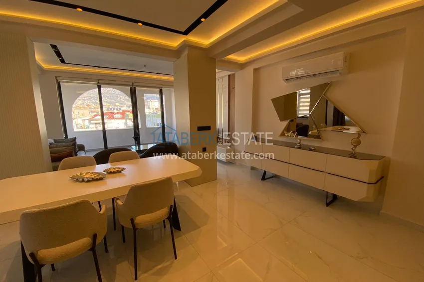 Purchase  Three-room apartment in the center of Alanya with an author's interior and an open view of the mountains 8 