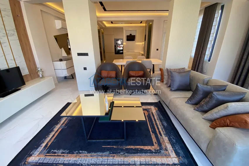 Purchase  Three-room apartment in the center of Alanya with an author's interior and an open view of the mountains 9 