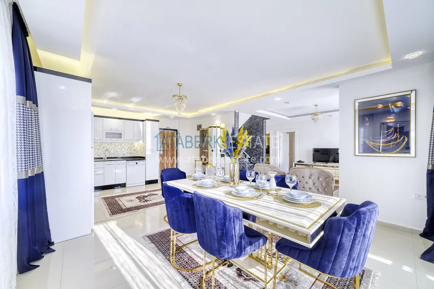 Purchase Furnished duplex penthouse in a comfortable complex, Kestel - Alanya 2 