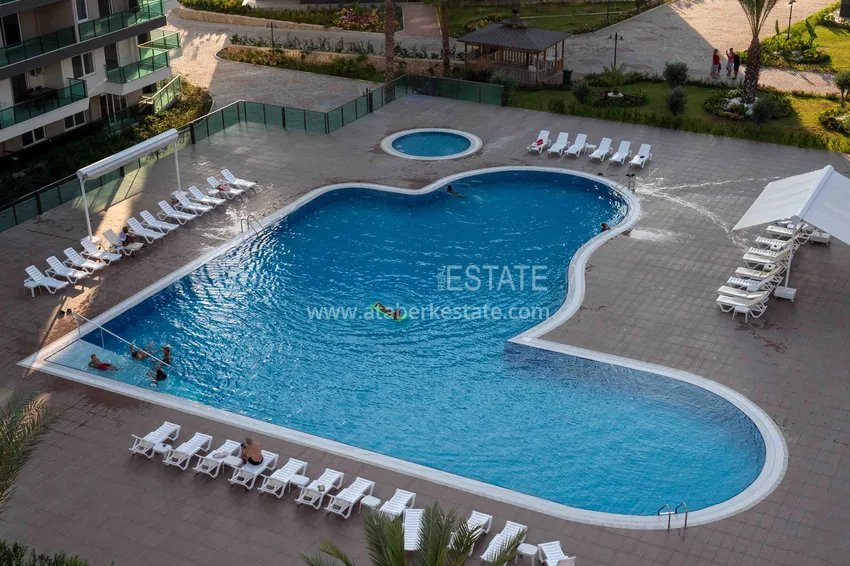 Furnished 1+1 apartment with partial sea view, Avsallar — Alanya 35 