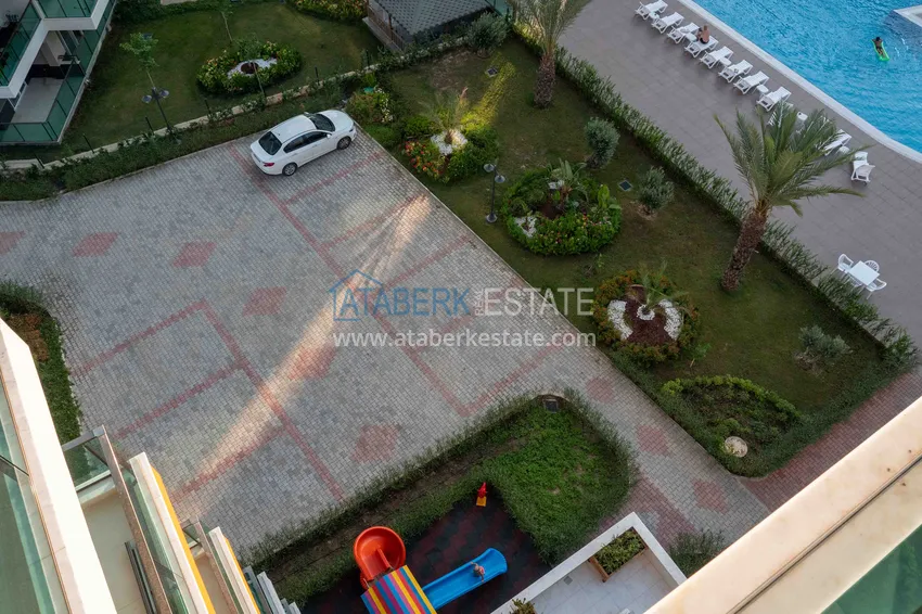 Furnished 1+1 apartment with partial sea view, Avsallar — Alanya 37 