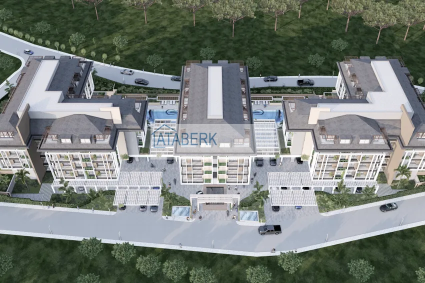 New residence project at the excavation stage in the prestigious area of Alanya — Oba 2 