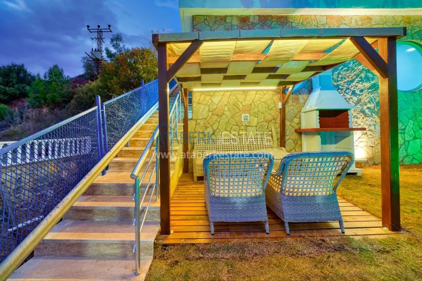 Spectacular semi-detached villa with luxury new furniture and the right to citizenship in the Demirtas area 10 