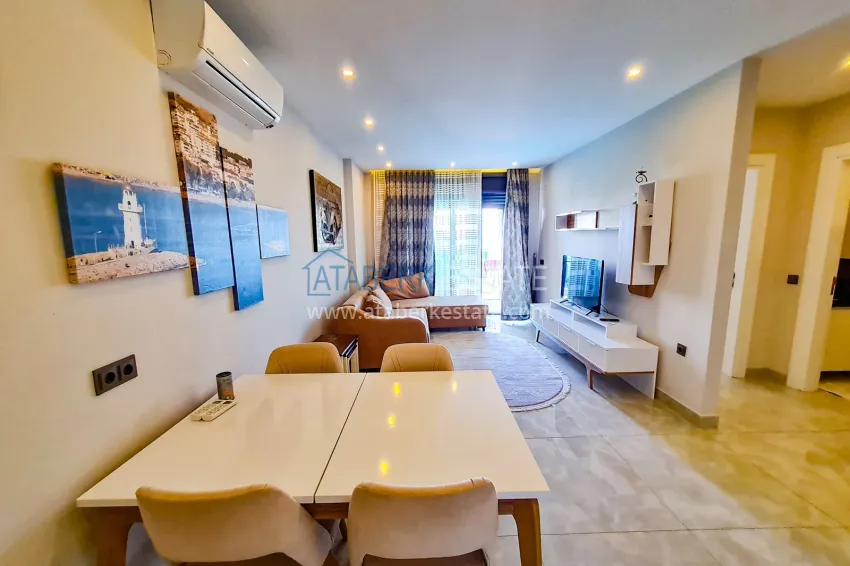 Purchase 1+1 apartment with furniture and open sea view, Mahmutlar - Alanya 1 