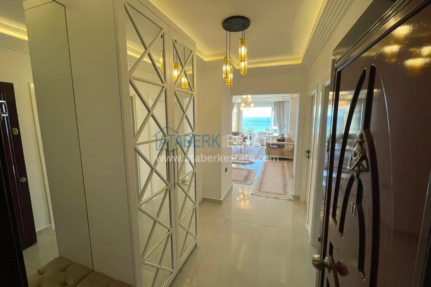 Purchase Apartment 2 + 1 after renovation with new furniture on the first coastline in the Tosmur area 1 