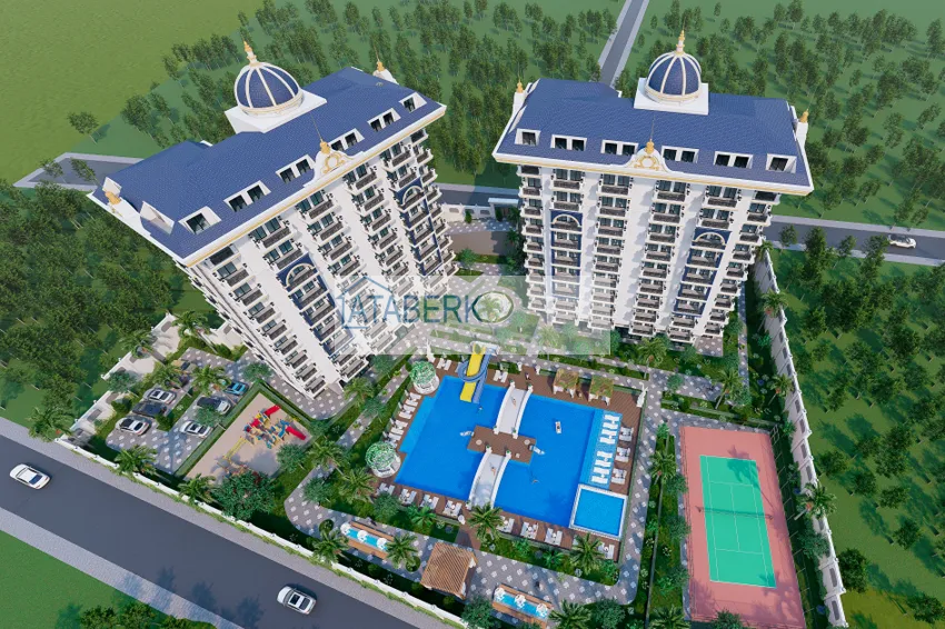 Apartments 1 + 1 in a complex under construction - Alanya, Avsallar district 2 