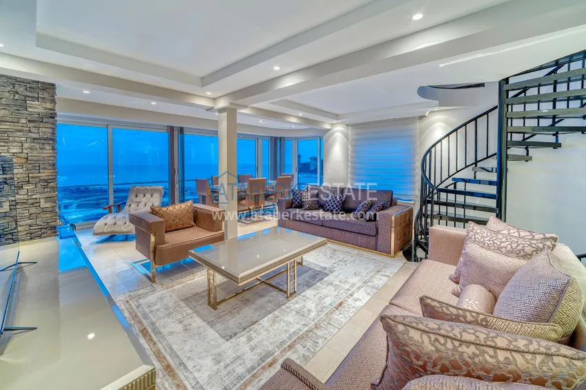 Purchase  Spectacular semi-detached villa with luxury new furniture and the right to citizenship in the Demirtas area 2 