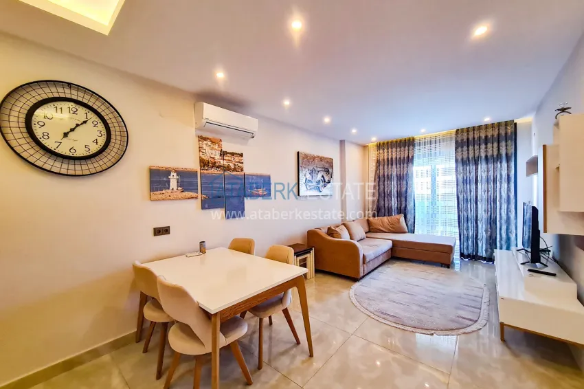 Purchase 1+1 apartment with furniture and open sea view, Mahmutlar - Alanya 2 