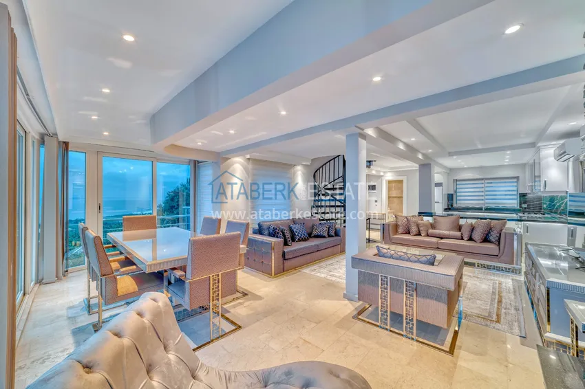 Purchase  Spectacular semi-detached villa with luxury new furniture and the right to citizenship in the Demirtas area 3 