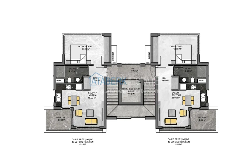 Buy cheap Modern chamber-type residence in the prestigious Kargicak district 1 