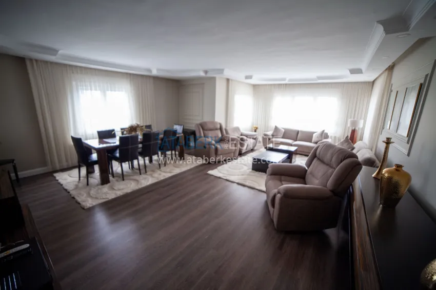 Purchase 3+1 apartment in Antalya, Lara district - with a separate kitchen and sea view, suitable for citizenship 4