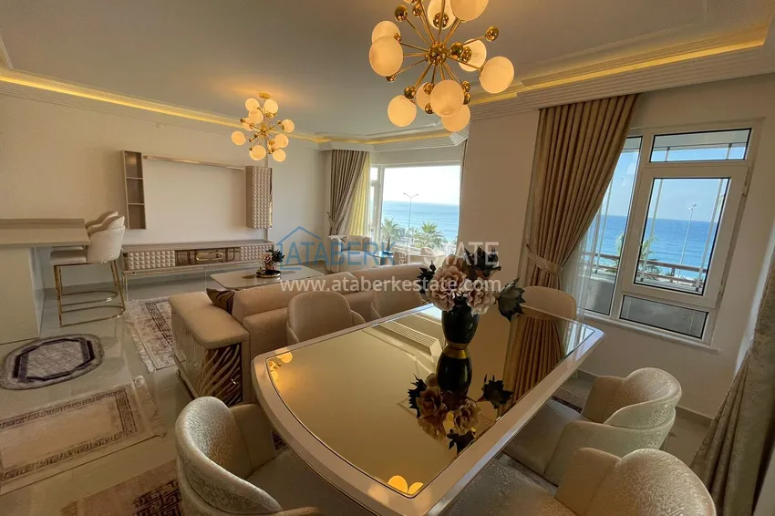 Purchase Apartment 2 + 1 after renovation with new furniture on the first coastline in the Tosmur area 7 