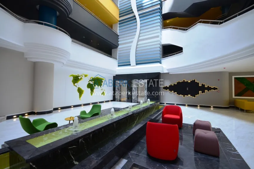 1+1 apartment with furniture and open sea view, Mahmutlar - Alanya 14 