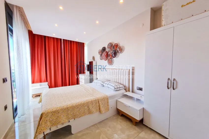 Purchase 1+1 apartment with furniture and open sea view, Mahmutlar - Alanya 9 