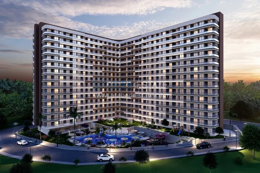 An innovative and modern project at the initial stage of construction in Erdemli. 2 