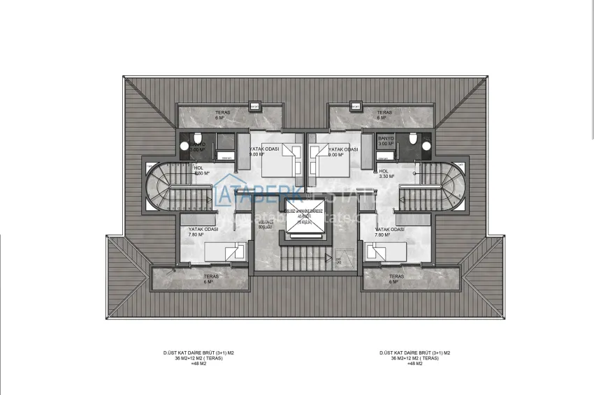 Buy cheap Modern chamber-type residence in the prestigious Kargicak district 3 
